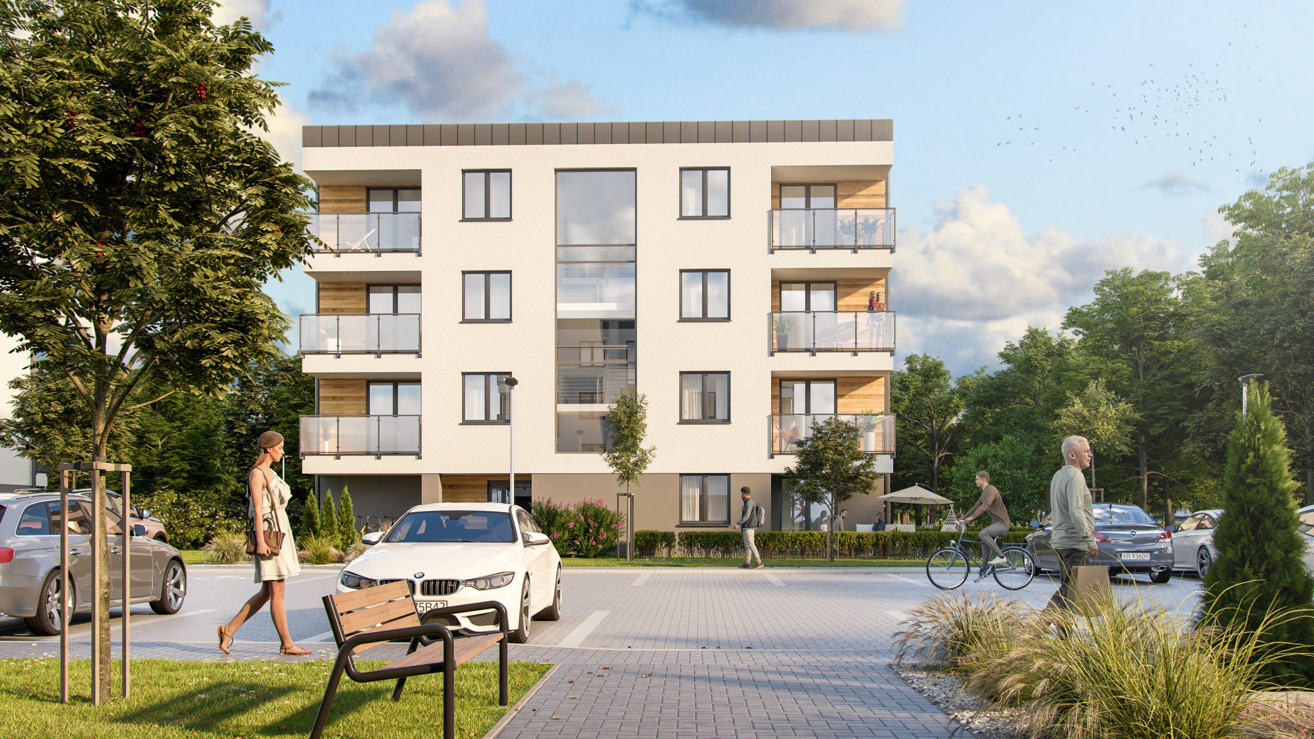 Wizualizacja pierwszego budynku w Gwiazdowie na nowym osiedlu