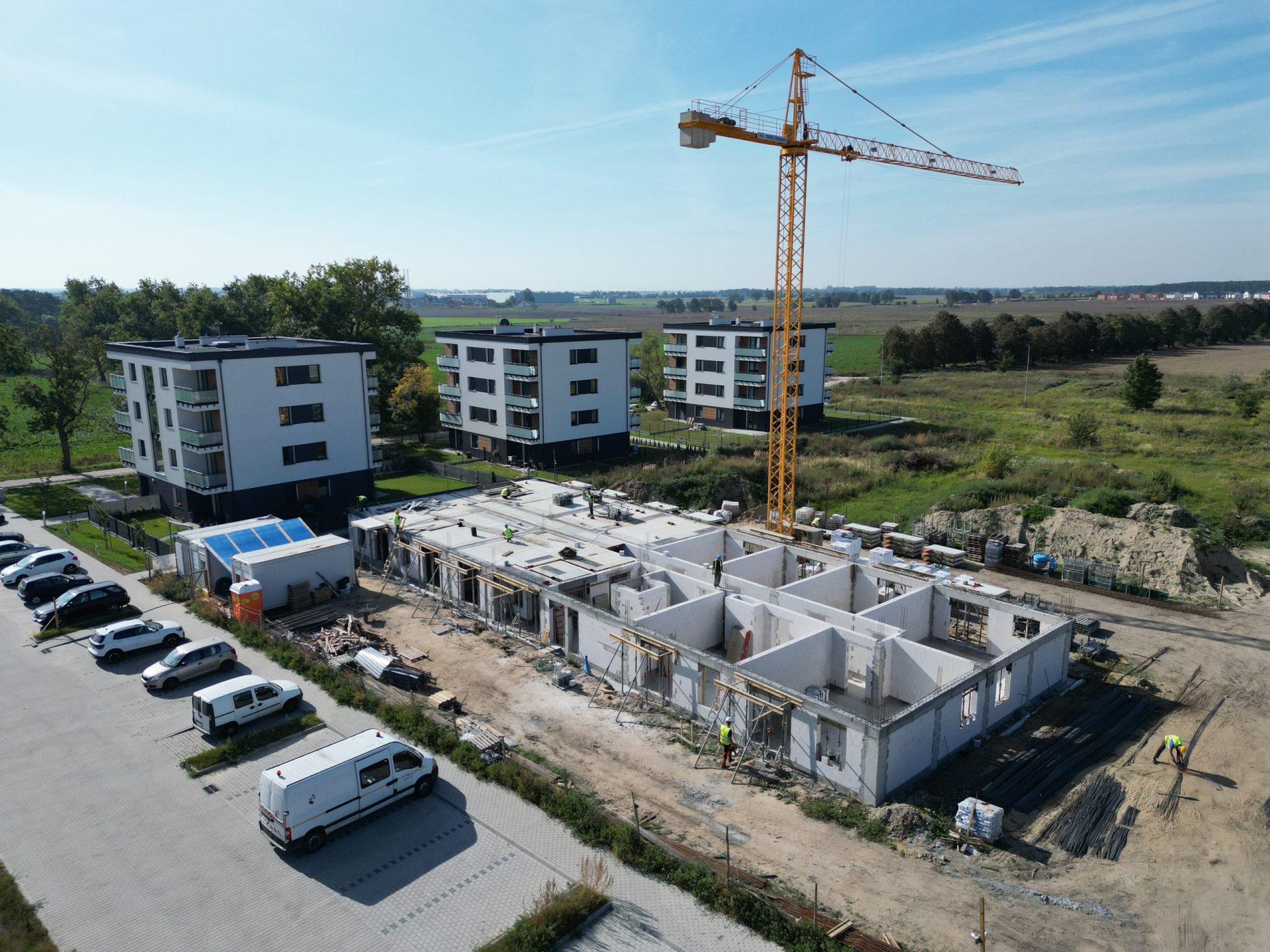 Osiedle Gwiazdowo: Rozpoczęcie murowania w budynku D