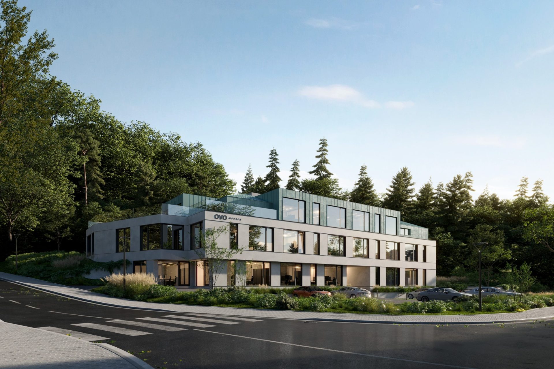 OVO OFFICE w Puszczykowie od SOVO Development z pozwoleniem na budowę