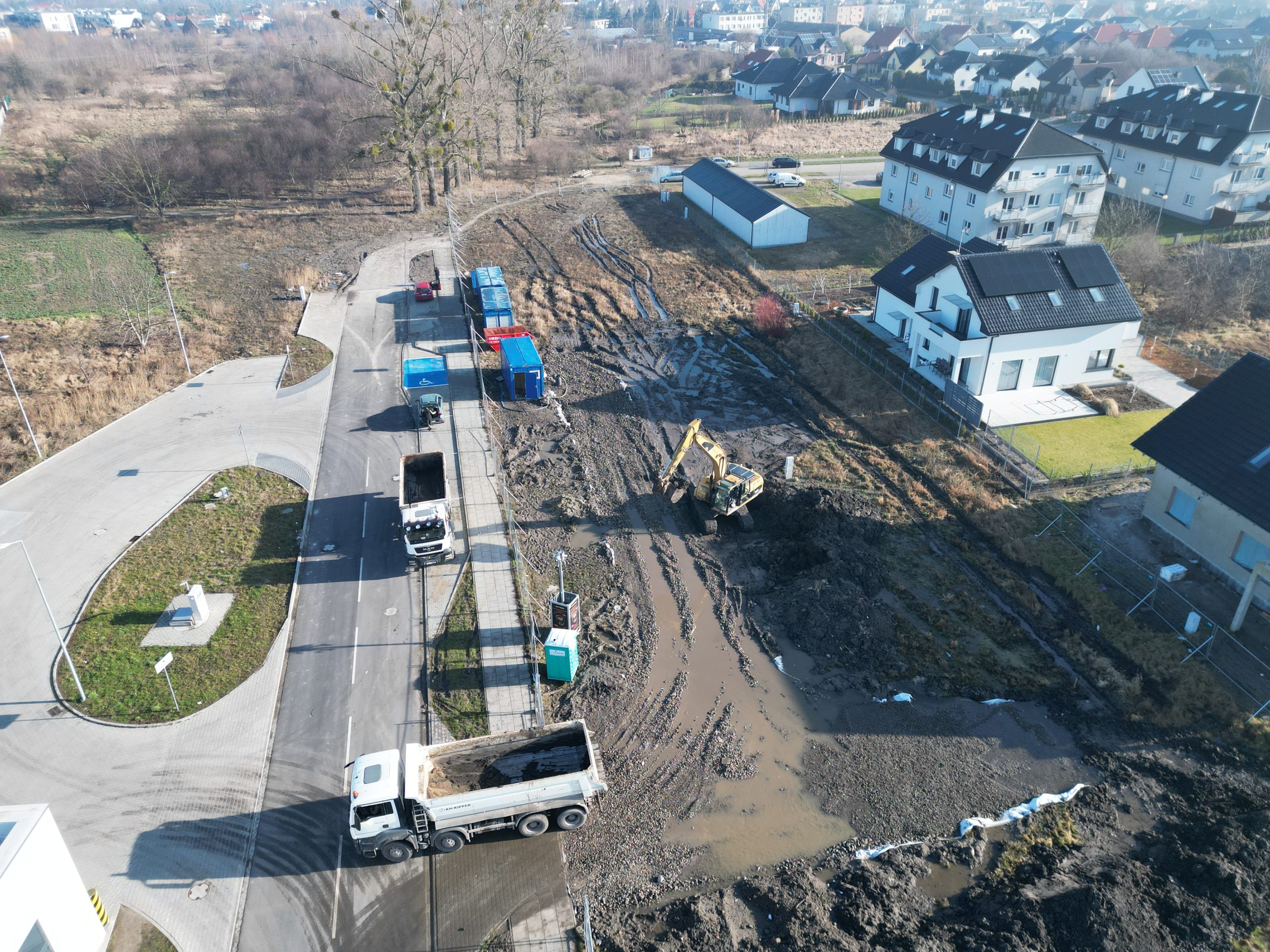 Okolica inwestycji Tarasy Rokietnicy z widokiem na tereny zielone.
