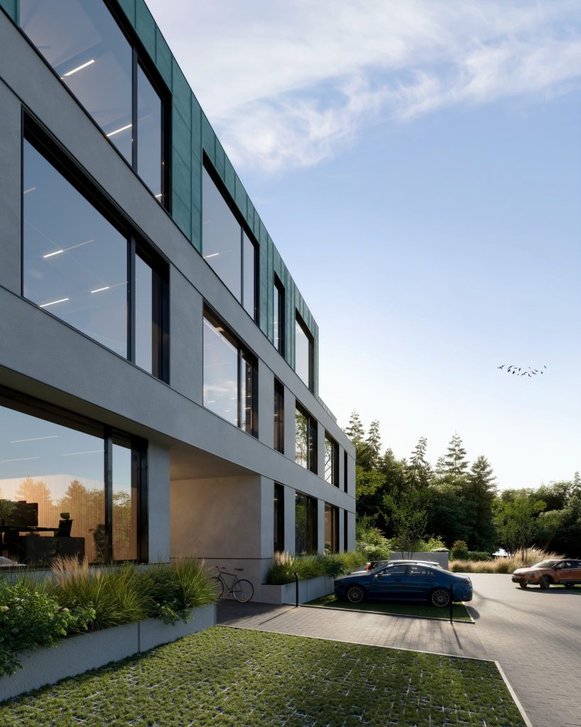 Wizualizacja biurowca OVO OFFICE w Puszczykowie