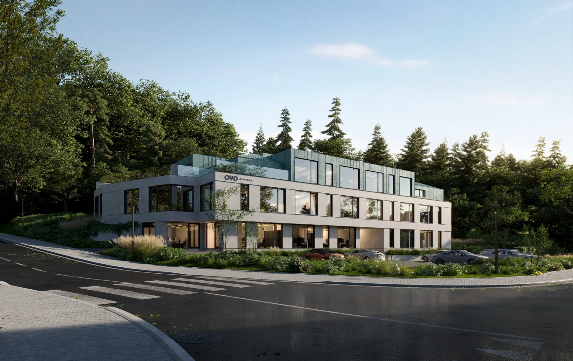 Biurowiec w Puszczykowie: budowa OVO OFFICE w trakcie realizacji