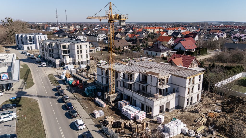 Postęp prac na osiedlu mieszkaniowym w Rokietnicy