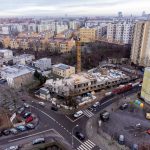 Budowa apartamentowca Dąbrowskiego 9 w Szczecinie – widok z drona na postęp prac SOVO Development.